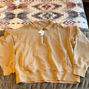 American Eagle Outfitters Men's Zip Up light brown Sweater